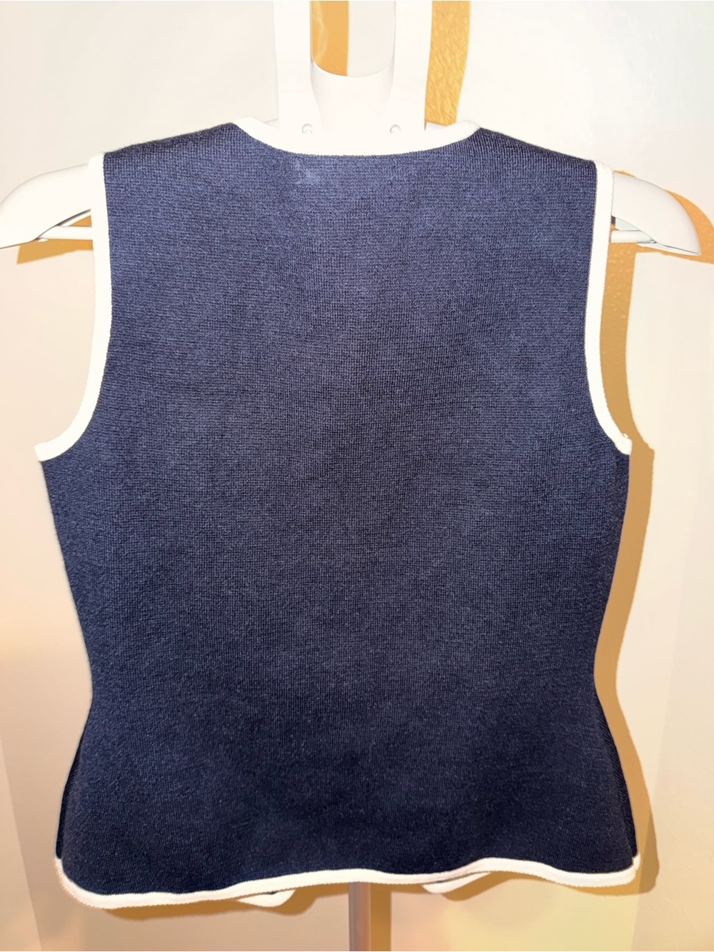 💙 Emerson Lang Navy Knit Sweater Vest - Picture 6 of 6